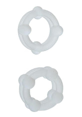 Alpha Liquid Silicone Double Stacker Rings - Clear